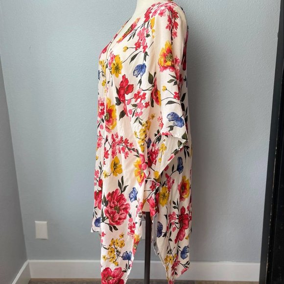 Multi-Color Floral Kimono -Love is For Eternity XL - Picture 6 of 6
